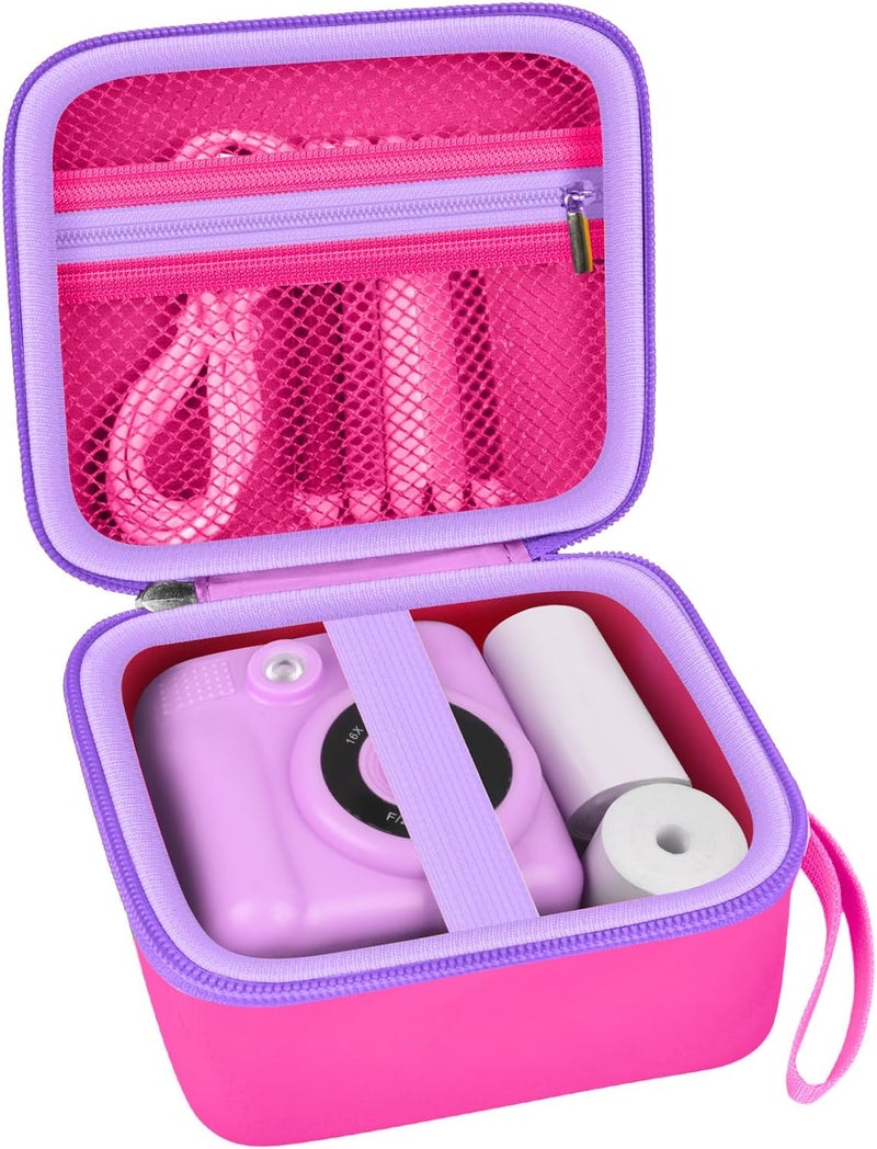 PAIYULE Kids Instant Print Camera Case Compatible with ESOXOFFORE for Dylanto for DUDUDRAGON for GKTZ for ETIKEZ for Dafotil for Careenoah for Aasonida Digital Video Prints Paper Bag (Box Only) Bright Pink - Image 1